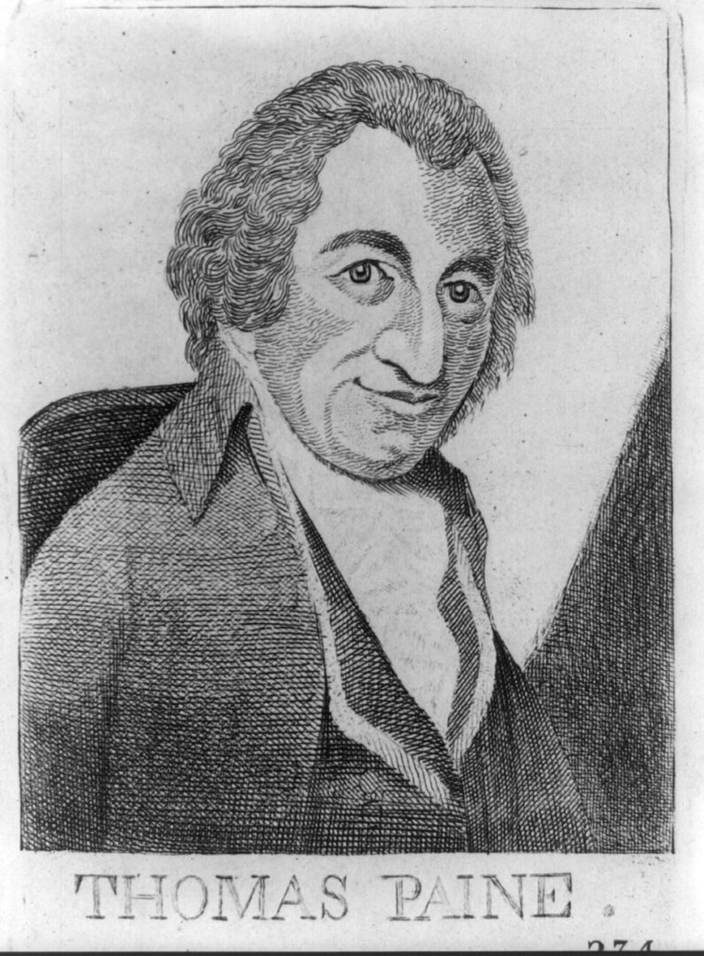Etching of Thomas Paine, by John Kay, 1790.